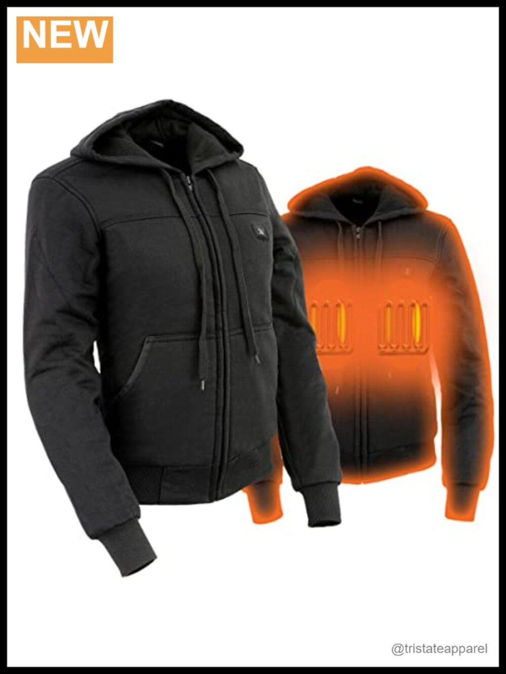 Women's Heated Hoodie - Cotton Blend, 3 Heat Settings, Rechargeable Battery
